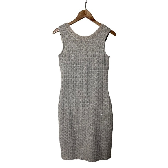 St. John Collection Dresses & Skirts - St. John Tweed Cream Knit Dress 4 RT 13 GRP 2